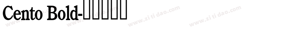 Cento Bold字体转换